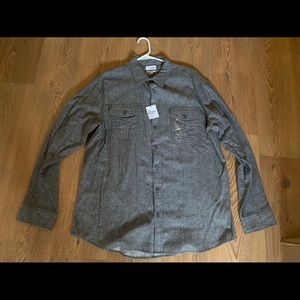 Grey Flannel/Button Down Shirt